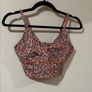 Lululemon Athletica Multicolor Floral Crop Top